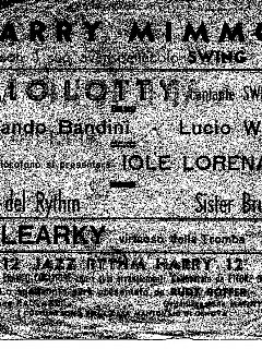 Armando Bandini Manifesto Swing Con Harry Mimmo Iole Lorena E Learky 2 Avanspettacolo 1946