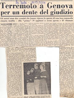 Armando Bandini E Emma Fedeli Recensione De Il Dente Senza Giudizio Al Nuovo Teatro 4 Fontane 2 1954