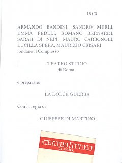 Emma Fedeli Cast Della Commedia La Dolce Guerra 1963