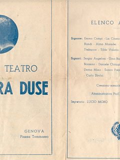 Emma Fedeli Comoedia Di Aldo Trabucco Piccolo Teatro Eleonora Duse Teatro 1947