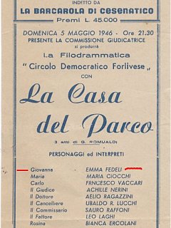 Emma Fedeli Concorso Filodrammatico Cesenatico Teatro 1946