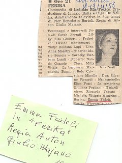 Emma Fedeli In Ferika 1958