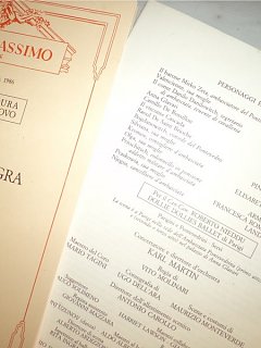 Armando Bandini La Vedova Allegra Brochure Teatro Massimo Palermo Operetta 1986