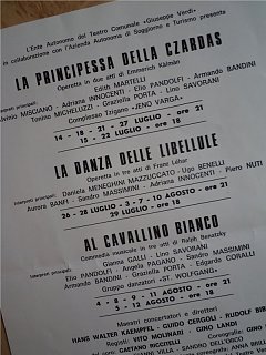 Armando Bandini Manifesto La Principessa Della Czardas E Al Cavallino Bianco Operetta 1973