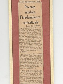 Armando Bandini Articolo Sull Inadempienza Contrattuale 1961