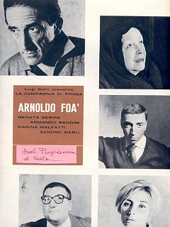 Armando Bandini Arnoldo Foa E La Compagnia Della Commedia Rashomon 1961