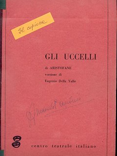 Armando Bandini Copione De Gli Uccelli Di Aristofane 1964