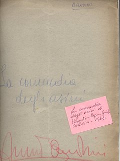 Armando Bandini Copione De La Commedia Degli Asini 1960