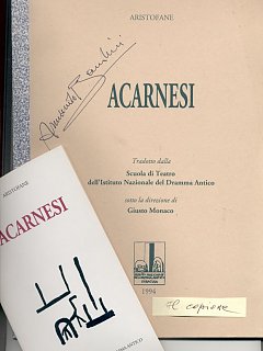 Armando Bandini Copione Di Acarnesi Al Teatro Greco Di Siracusa 1994