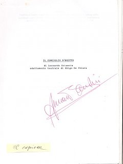 Armando Bandini Copione Di Consiglio D Egitto 1995