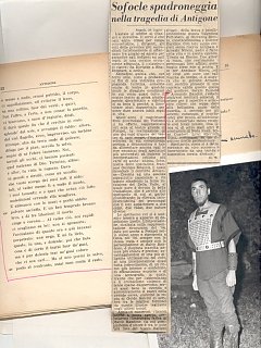Armando Bandini Copione Foto Articolo Di Giornale Di Antigone 1961