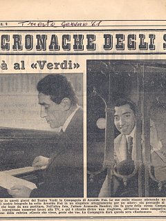 Armando Bandini E Arnoldo Foa Nella Commedia Rashomon 1961