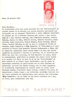 Armando Bandini E Sandro Merli Lettera A Berenice Roma 1974