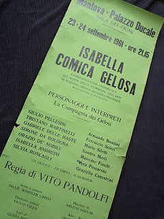 Armando Bandini In Isabella Comica Gelosa Mantova Palazzo Ducale 1961