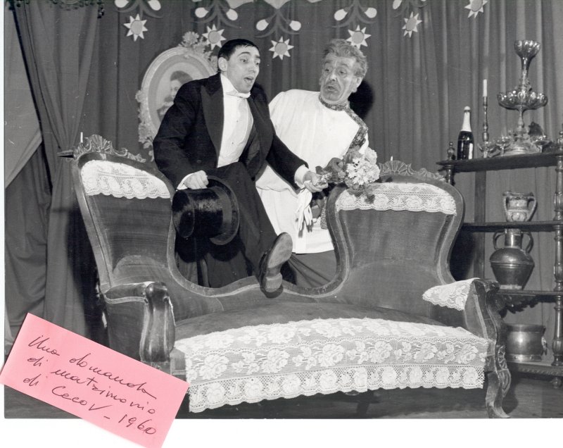Armando Bandini In Una Domanda Di Matrimonio Di Cecov Foto Di Scena 3 1960
