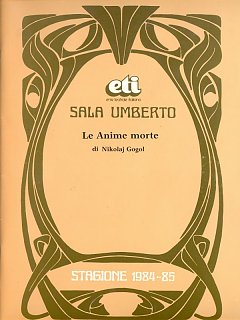 Armando Bandini Locandina Della Commedia Le Anime Morte Di Nikolaj Gogol 1984