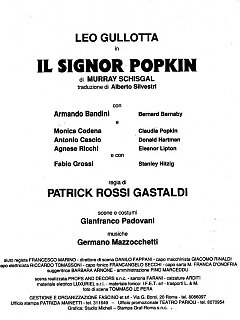 Armando Bandini Locandina Della Commedia Popokin 1992