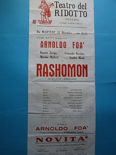 Armando Bandini Locandina Della Commedia Rashomon 1961