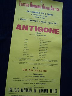 Armando Bandini Locandina Di Antigone 3 1961