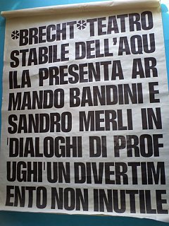 Armando Bandini Locandina Di Dialogo Di Profughi 1969