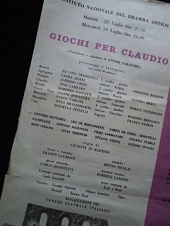 Armando Bandini Locandina Di Giochi Per Claudio 1959