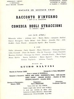 Armando Bandini Locandina Di Racconto D Invervo Estate In Sicilia 1959