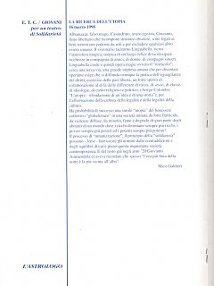Armando Bandini Programma Di Sala2 Della Commedia L Astrologo 1998