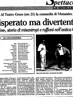 Armando Bandini Recensione Di Dysckolos 1995