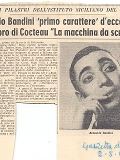 Armando Bandini Recensione Per La Commedia Di Cocteau La Macchina Da Scrivere 1960