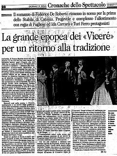 Armando Bandini Recensione2 Della Commedia I Vicere 1994