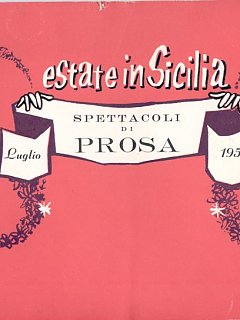 Armando Bandini Spettacoli Di Prosa Sicilia 1959