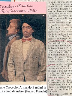 Armando Bandini Con Carlo Croccolo In Un Uomo Da Ridere Di Franco Franchi Televisione 1980