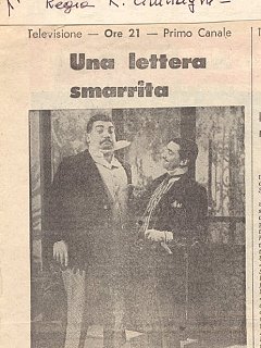 Armando Bandini Con Sandro Merli In Una Lettera Smarrita Rai1 Televisione 1964