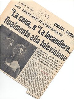 Armando Bandini Farse Genovesi La Cena E La Locandiera In Tv Televisione 1973