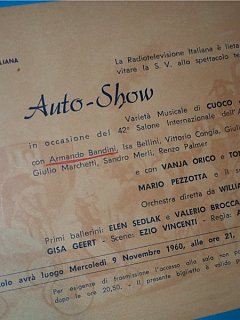 Armando Bandini In Auto Show Il Teatro In Tv Televisione 1960