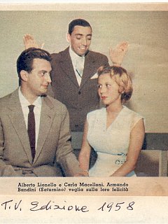 Armando Bandini In Saturnino Nella Prima Edizione Di Valentina Con Alberto Lionello E Carla Macelloni Televisione 1958